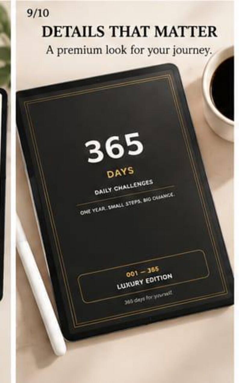 365-Day Daily Challenge Journal — Etsy product image